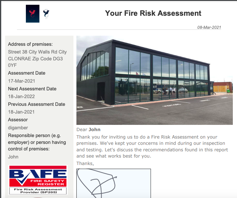 How to upload  logo in the Fire risk assessment mobile App.